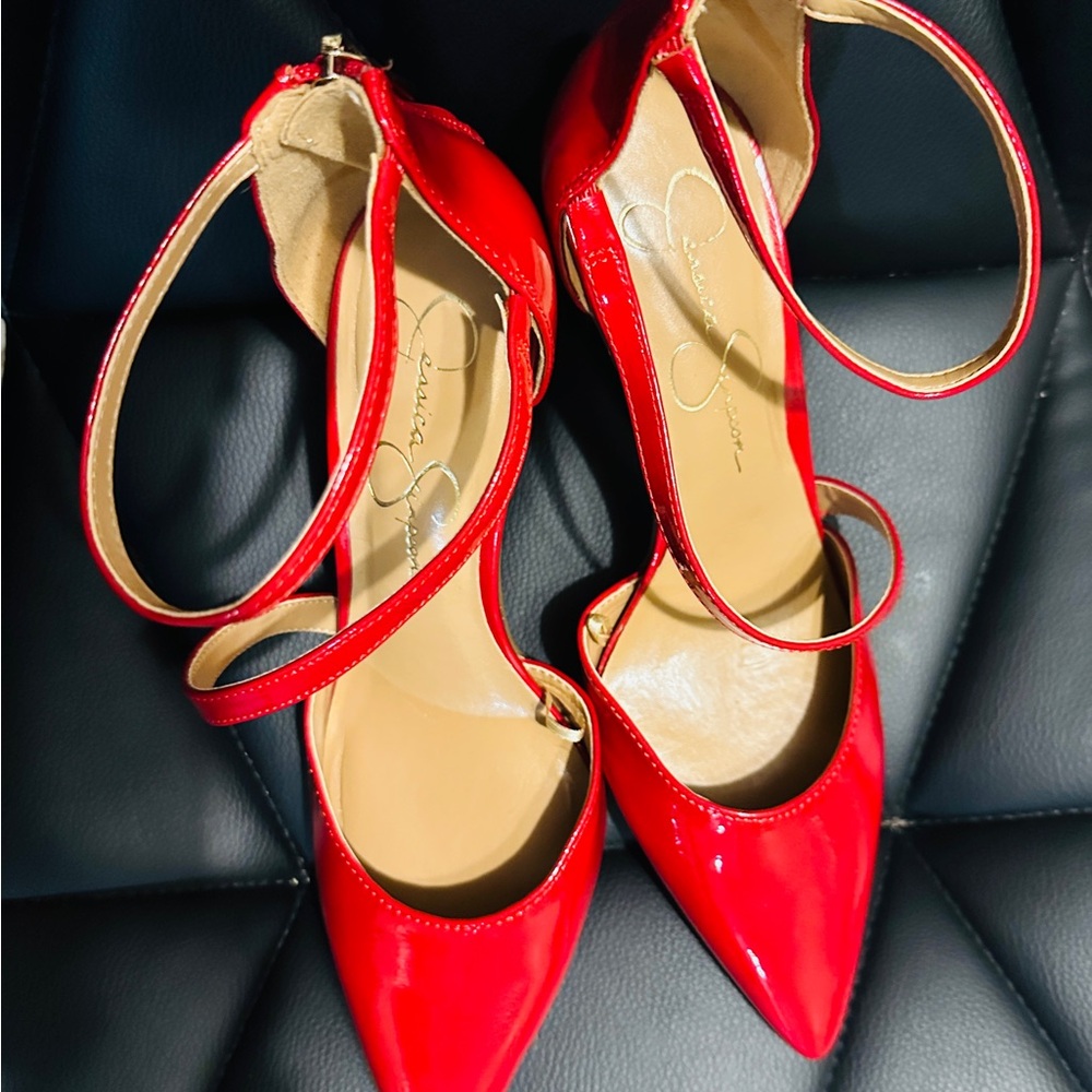 Jessica Simpson Vibrant Red Heels